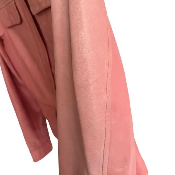 DANIER Leather Moto Biker Jacket Pink XS - Picture 16 of 16